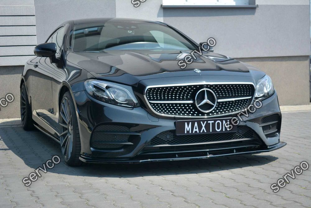 Prelungire splitter bara fata Mercedes E Class W213 Coupe C238 pachet Amg Line 2017- v1 - Maxton Design