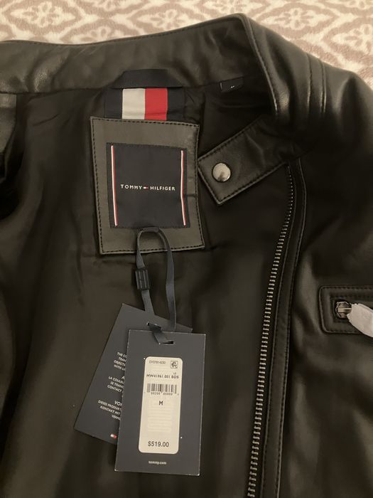 Geaca de piele Tommy Hilfiger M, Noua