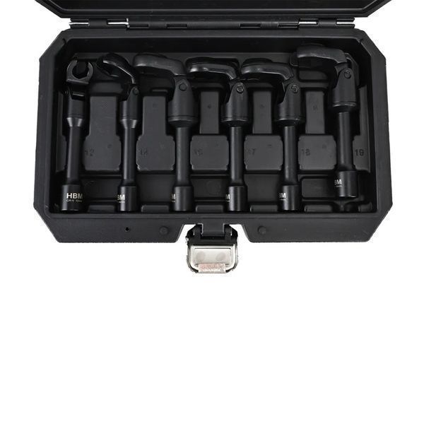 Комплект 6 тръбни ключове 3/8 с шарнир за тръби 12-19 мм hbm