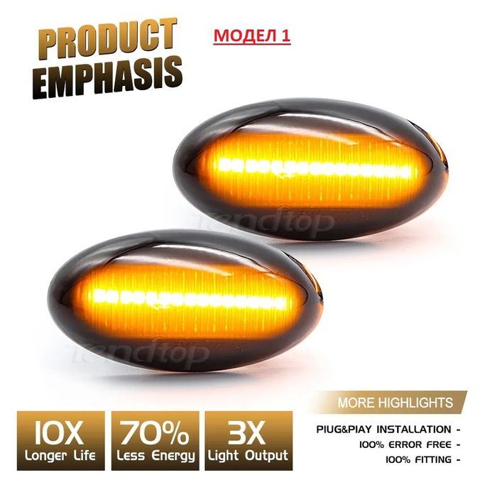 мигачи peugeot лед бягащи мигач Peugeot 307 206 Citroen C2 C4 C5