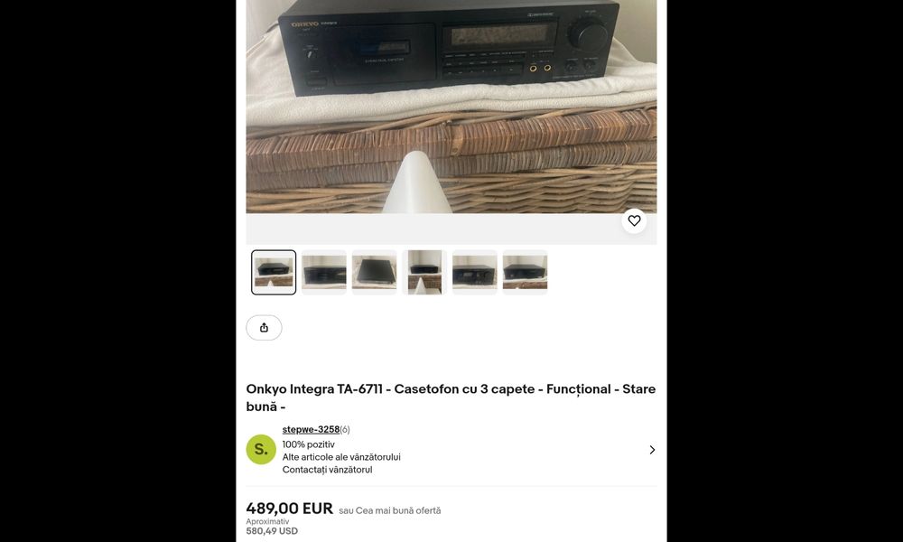 Jupânul ! Onkyo Integra series TA-6711. Cap serie. Ca nou !
Foto