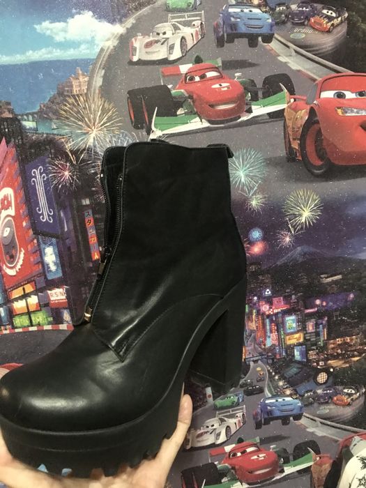 Кожаная обувь на платформе