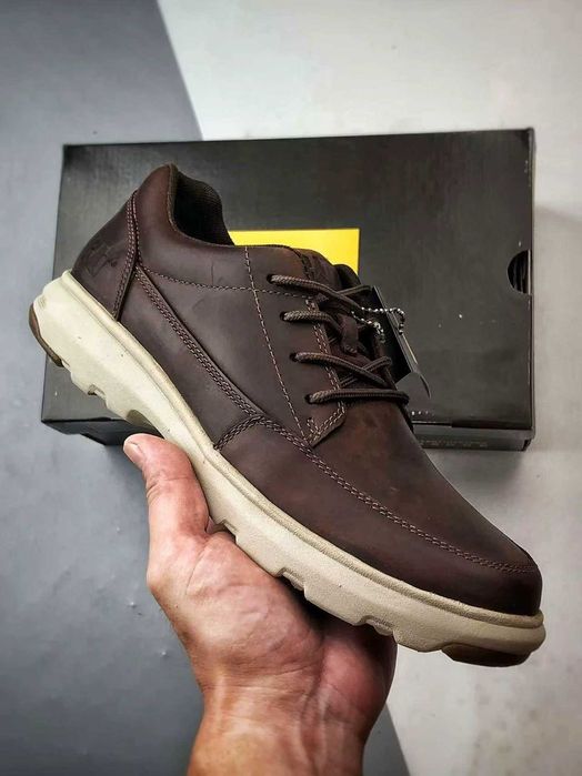 Туфли мужские кожаные CAT Ease, легкие мокасины на лето и осень 39-44