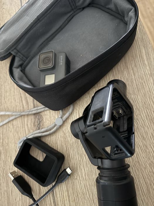go pro hero 6 cu incarcator bat pentru miscare borseta si husa