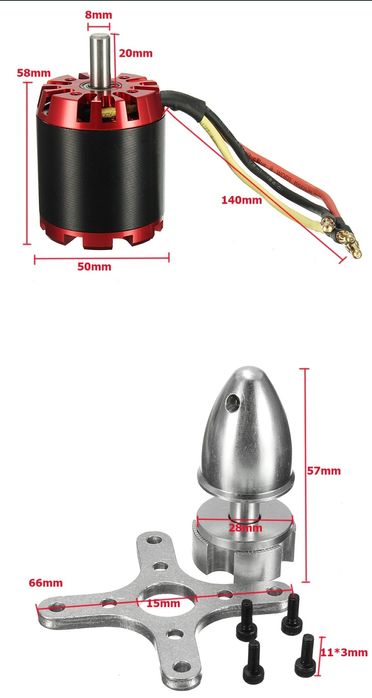 N5065 brushless motor, 320KV, 1820W, navomodel, trotineta, drona