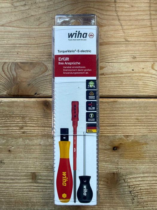 Set surubelnita dinamometrica si 2 biti izolati la 1000V, WIHA