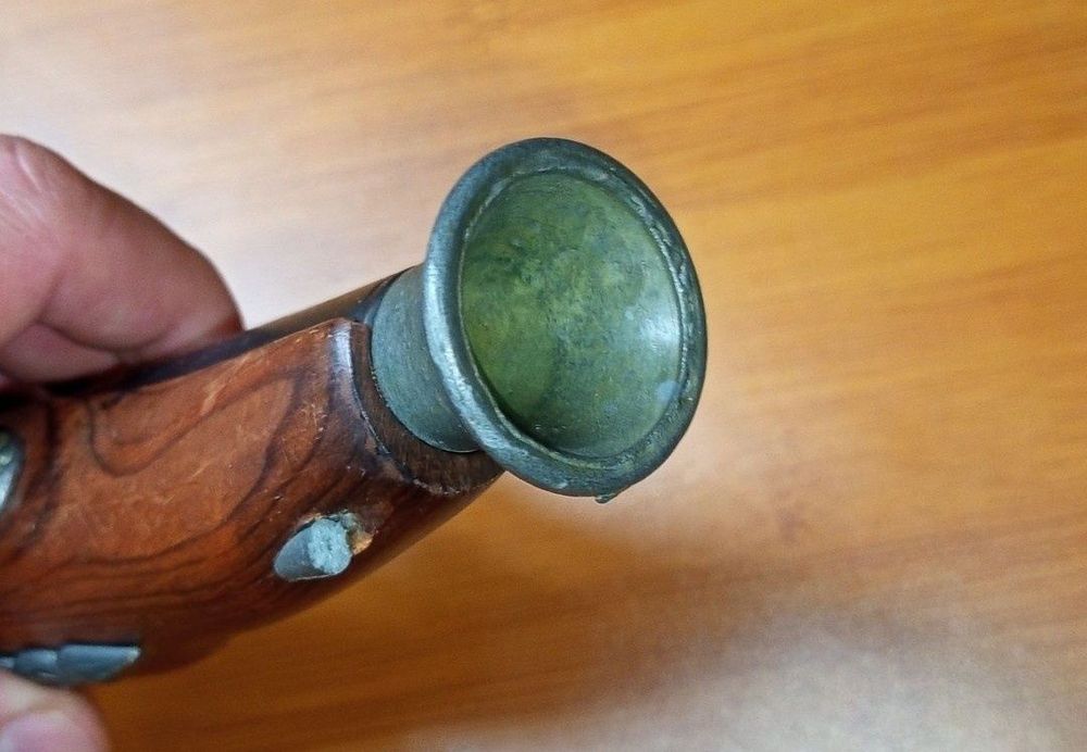 Pistol/flintă veche de panoplie,lemn masiv