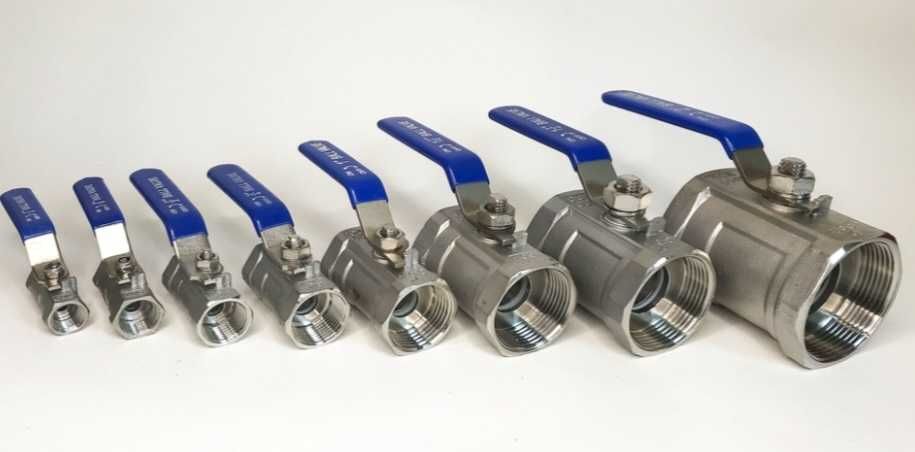 Кранове неръждаеми месингови и пвц от 1/2до 4"цола