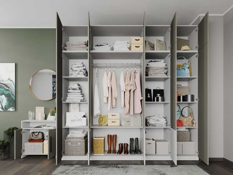 Set Mobila Dormitor Casmir / Alb Soares C30 - Transport Gratuit