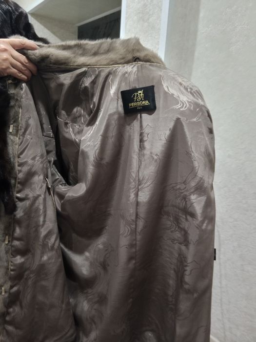 Норковая шуба серая