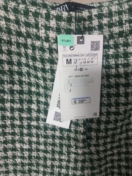 Pantaloni zara eleganți din tweed mini flare mărimea M