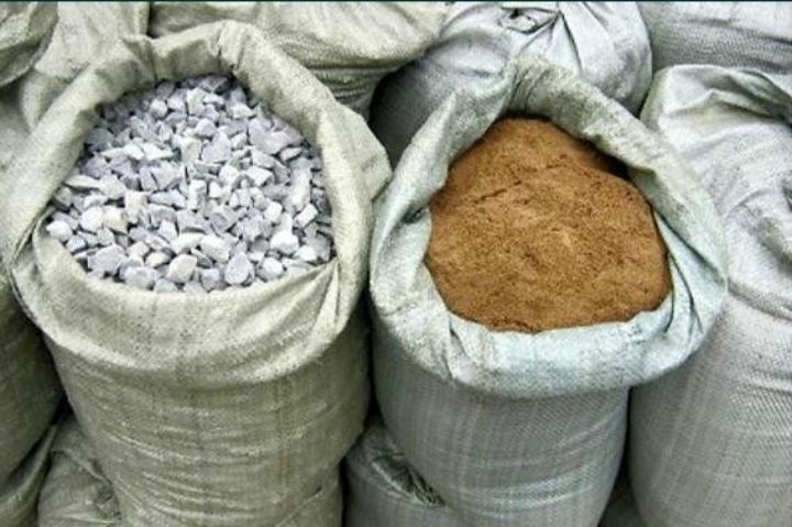 Щебень песок балласт в мешках