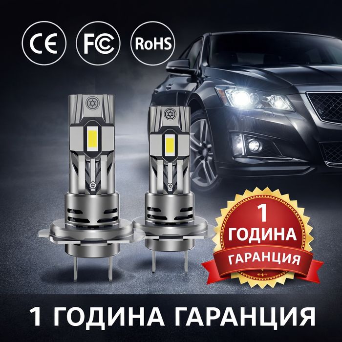 ЛЕД Крушки Н7  mini GEN2 + Подарък LED T10