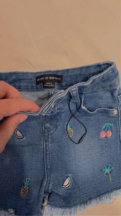 Pantaloni scurti blugi noi, 12-18 luni