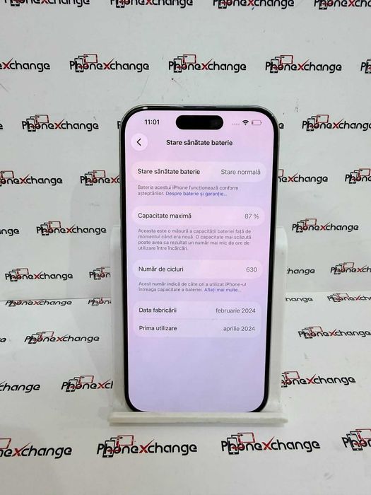 iPhone 15 Pro White Neverlocked 128GB 87% 49115