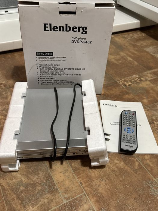 DVD плеер Elenberg DVDP-2402 новый в упаковке с пультом