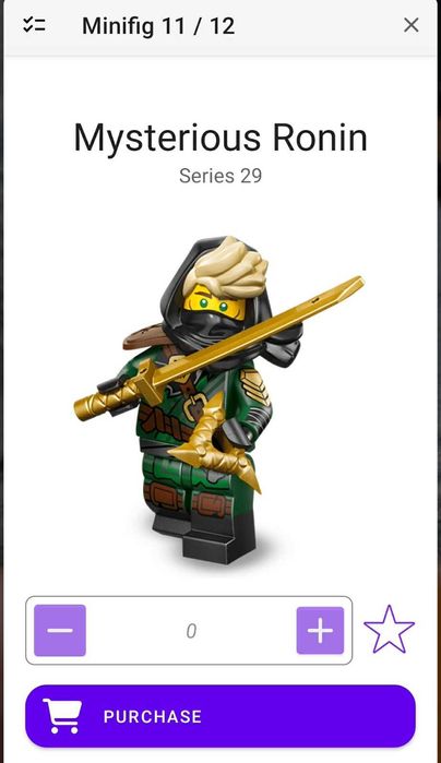 LEGO® Minifigures 71052 - Серия 29 Mysterious Ronin