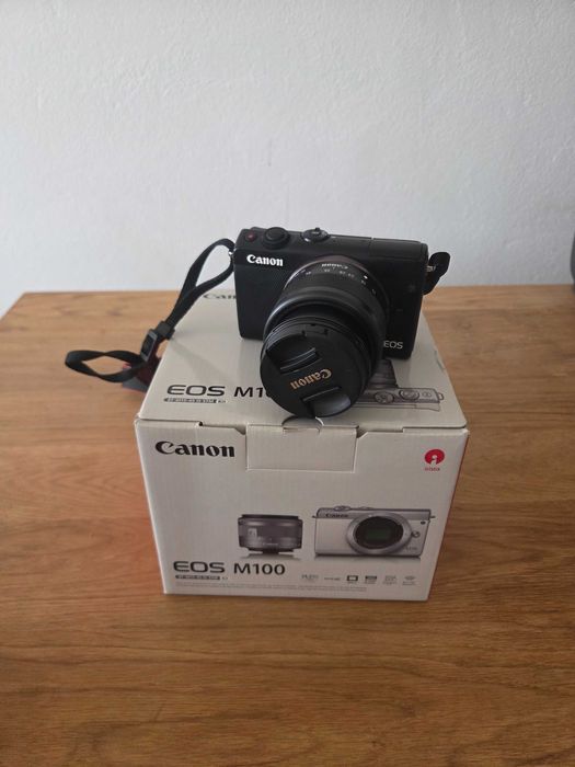 Canon EOS M100 + обектив Canon EF-M 15-45mm + обектив Sigma 30mm f1.4