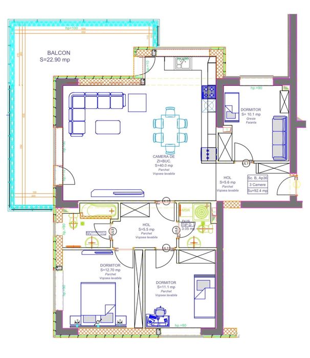 Proprietar | Apartament premium 4 camere | 115 mp utili | Terasă si Vedere spectaculoasă către Lacul Tei | 2 locuri de parcare + boxă in subsol