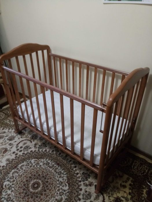 Детская Кровать-манеж(качалка) + Матрас