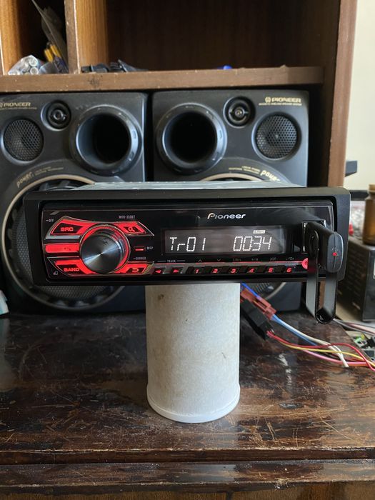 Pioneer MVH-350BT - BLUETOOTH, USB, Aux авто радио плеър за кола cd сд