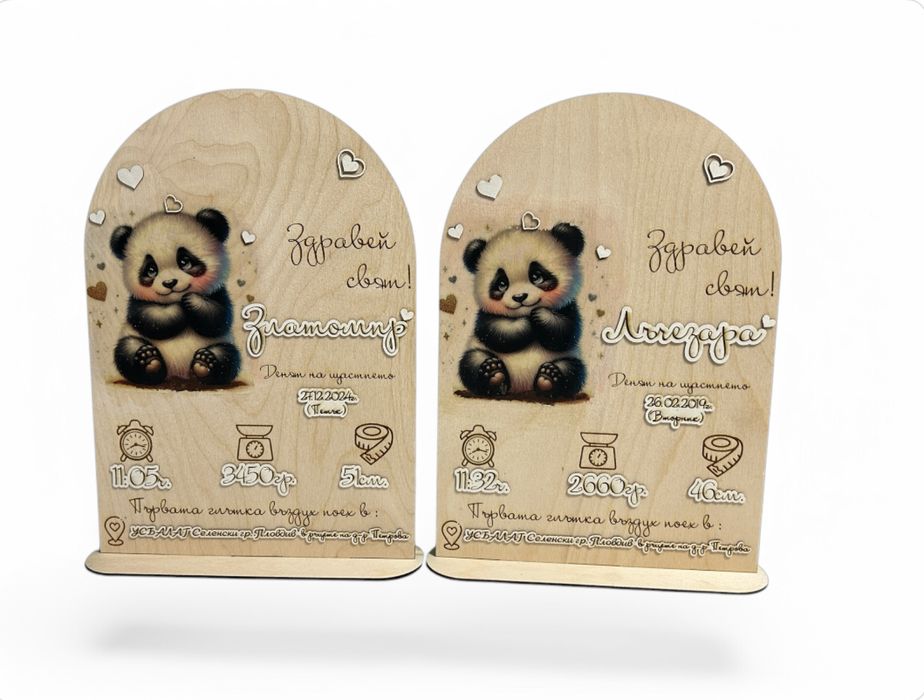 Бебешка визитка “Здравей свят”