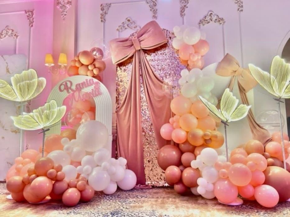 Baloane cu heliu, Photo corner, arcada baloane, gender reveal, cifre,