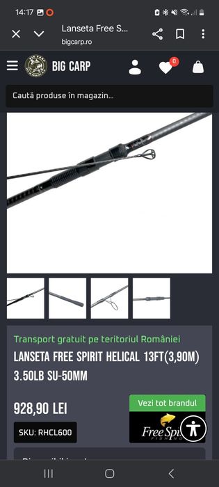 Set crap distanta: 2x free spirit de 3.90m 3,5lb/2x daiwa emblem 45scw