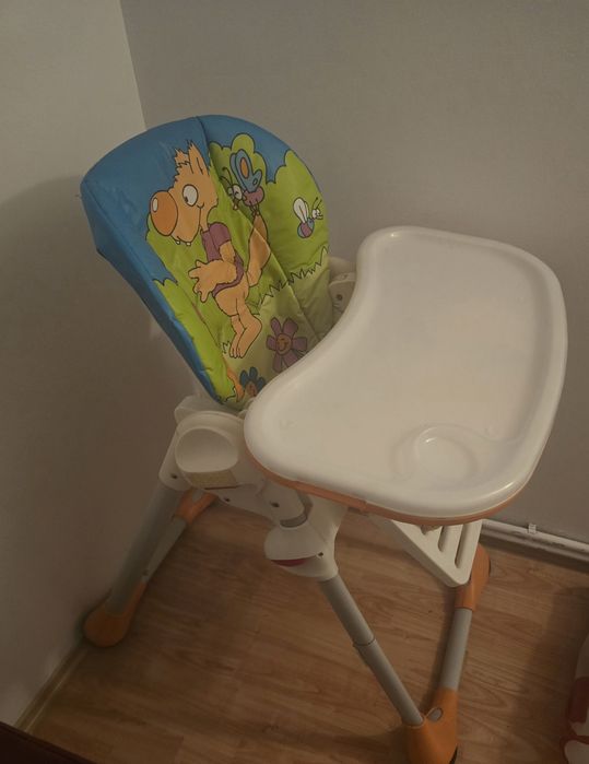 Scaun de masa Chicco Polly 2 in 1 Wood Friends
