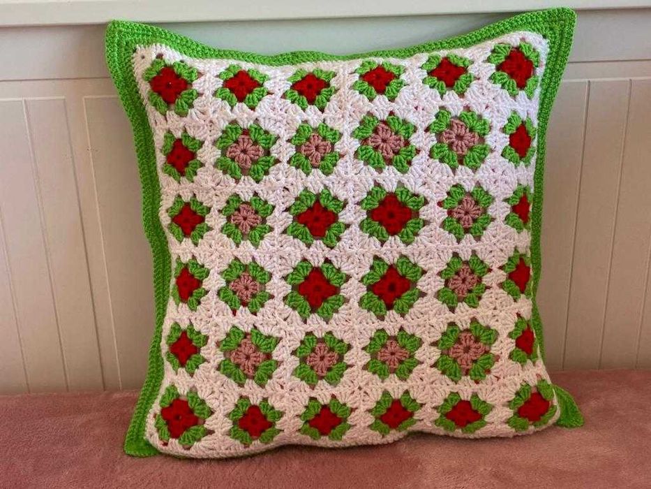 Fata de perna crosetata manual, 35x35cm, acrilic anti-pilling