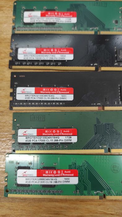 RAM ОЗУ 4Gb, PC4-21300Мб/с, 2666MHz, DDR4 1.2V, DIMM/ CL19/