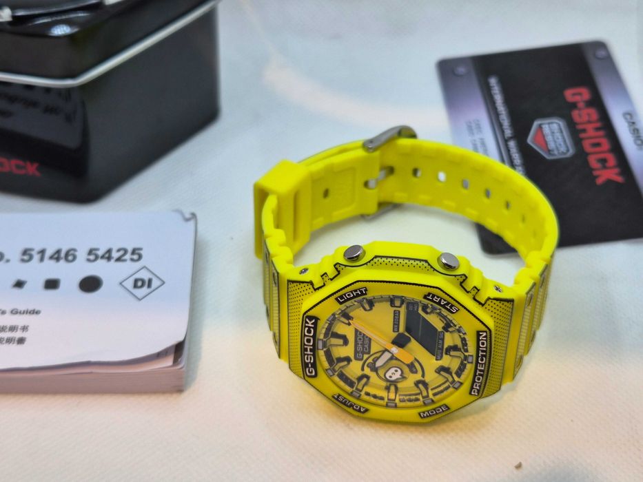 Ceas Sport Barbati Casio g shock Manga THEME GA2100 MNG. Galben, Nou,Garantie 2 ani