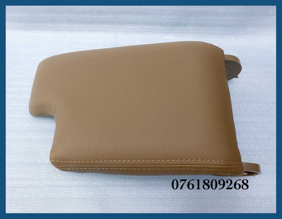 Capac piele cotiera pentru BMW seria 3 E46 (1998-2005) - negru gri bej