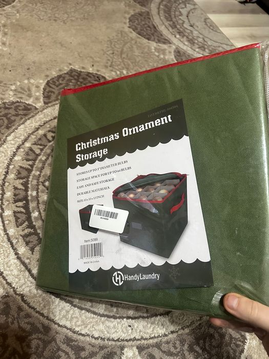 Cutie de depozitare pentru globuri de Craciun, 64 globuri, pliabila