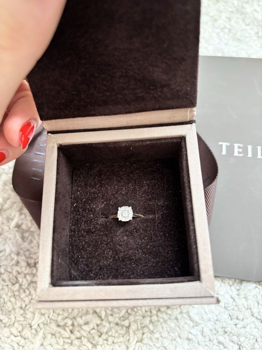 Inel TEILOR din aur galben 14K cu 9 diamante naturale 0,253 ct