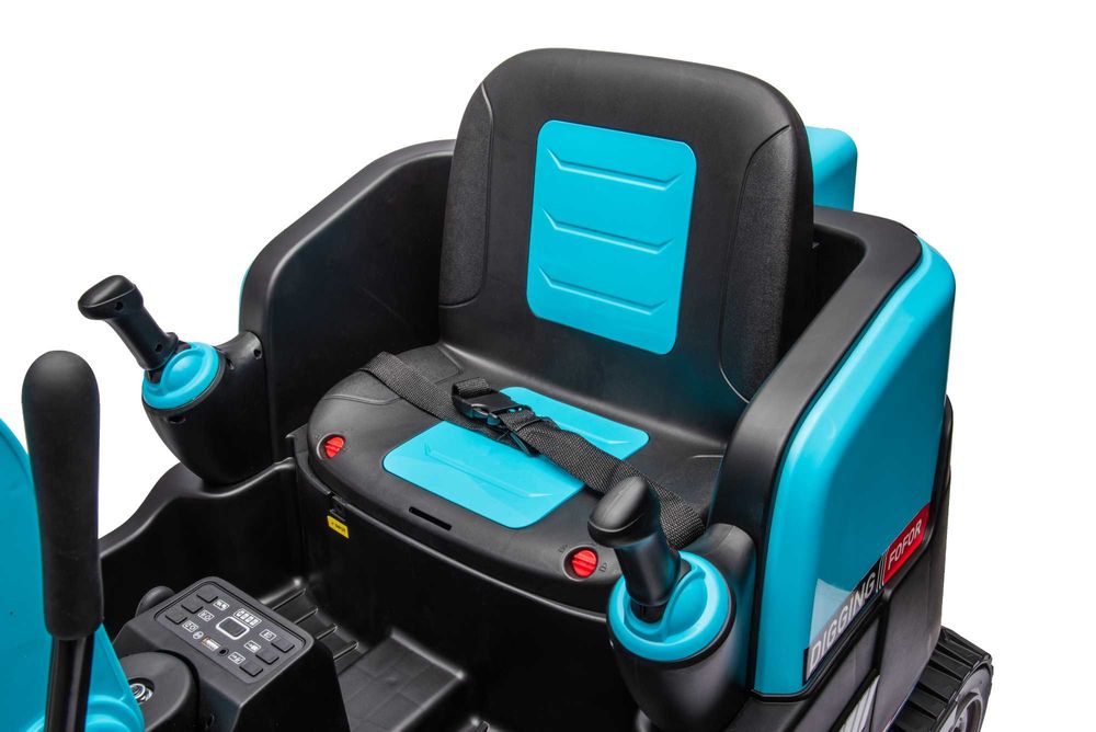 Excavator electric Kinderauto X7 2x 55W 12V-12Ah, scaun tapitat, Blue