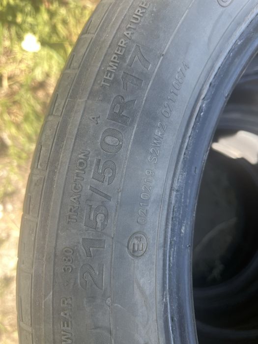 Летние шины 215/50/17