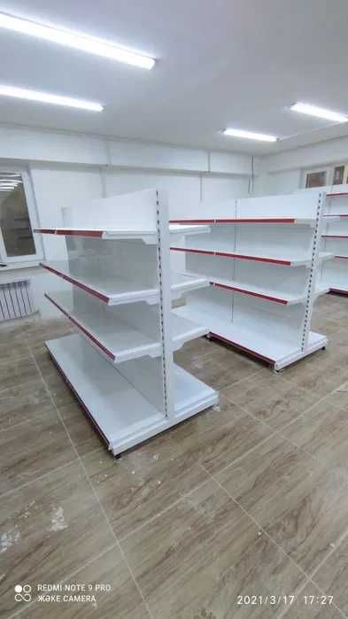 Металлические стеллажи островные ветрины полки торговые для магазина
