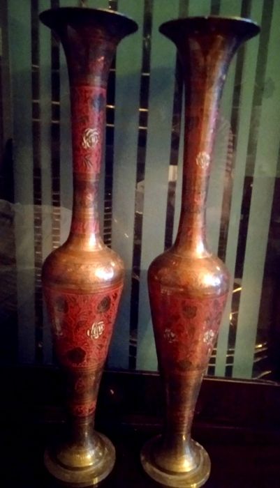 Вазы, кувшин большие и маленькие индийские из латуни