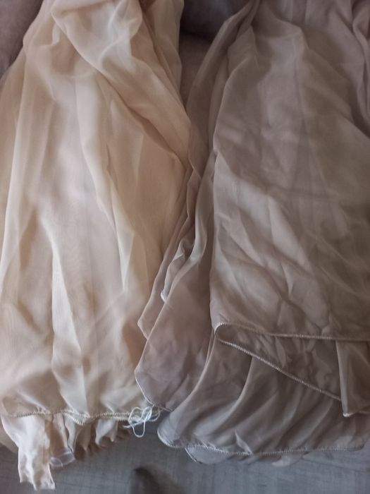 Perdele din voal cream și cappuccino