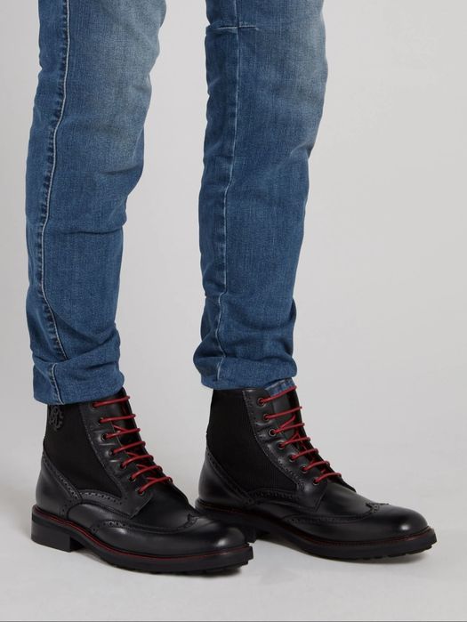 Cizme negre piele naturala Roberto Cavalli Firenze, marimea 43
