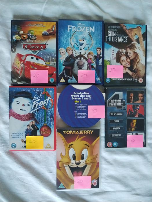 Filme și Animații pe DVD: Cars, Frozen, Tom & Jerry, Scooby-Doo & Altele