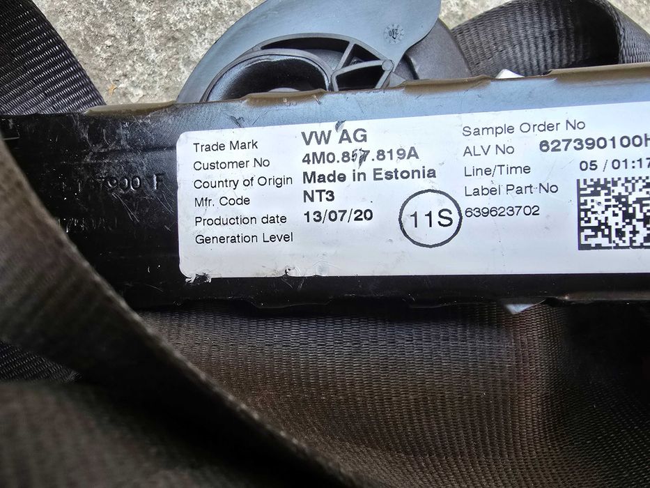 Предни предпазни колани за Volkswagen Tiguan 2 (2016-2020)