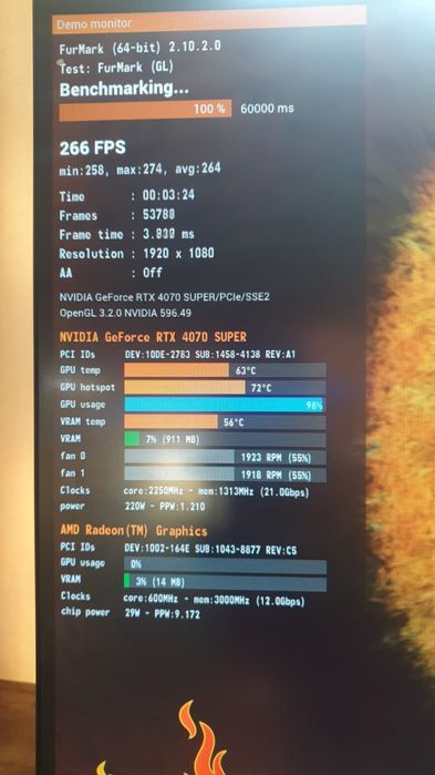 Игровой сетап r7 7800x3d, rtx 4070 super