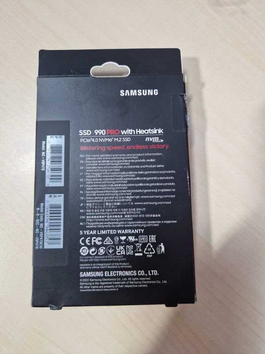 SSD NVMe M.2 Samsung 990PRO 4TB (with heatsink)