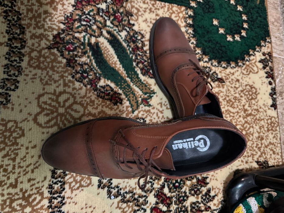 Официални мъжки обувки Pelikan от естествена кожа