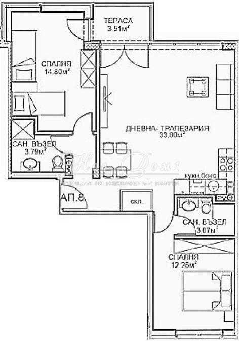 Продава се Тристаен апартамент в София, Обеля 2 - 97 кв.м за 1238 €/кв.м - Снимка #10