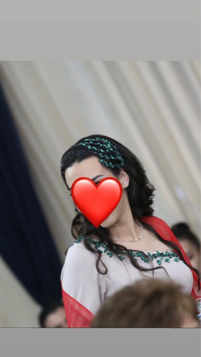 Diadema verde cu cristale