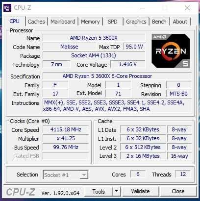 Procesor AMD Ryzen 5 3600x 3.8Ghz - 4.4Ghz