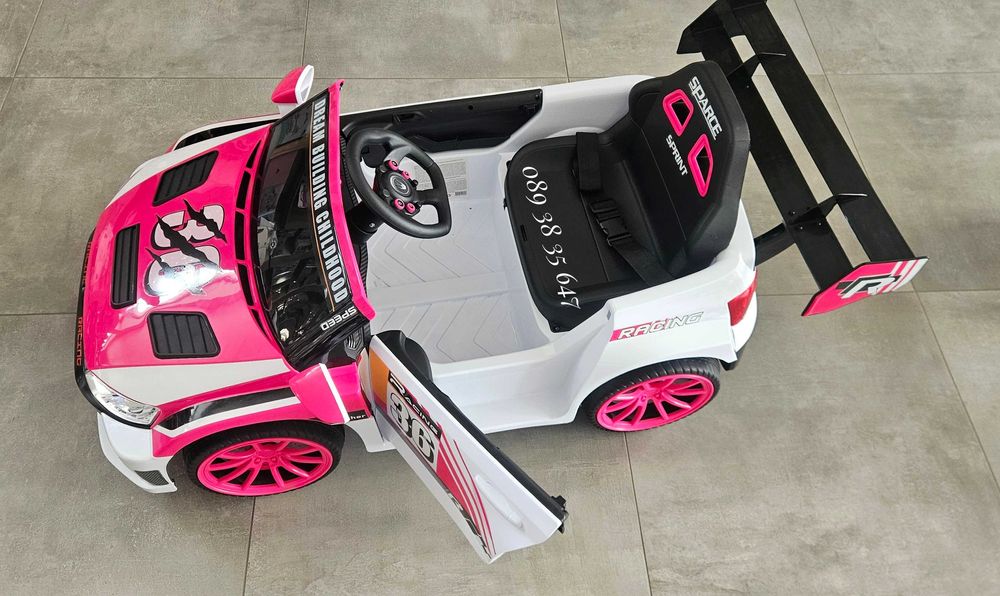 ТОП ЦЕНА!НОВО!Акумулаторна кола VW Drift PINK с 12V,функция дрифт,USB